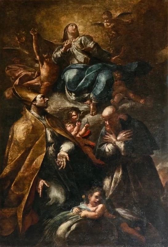 Madonna in gloria tra San Gennaro e San Francesco di Sales - Firenze, attribuito